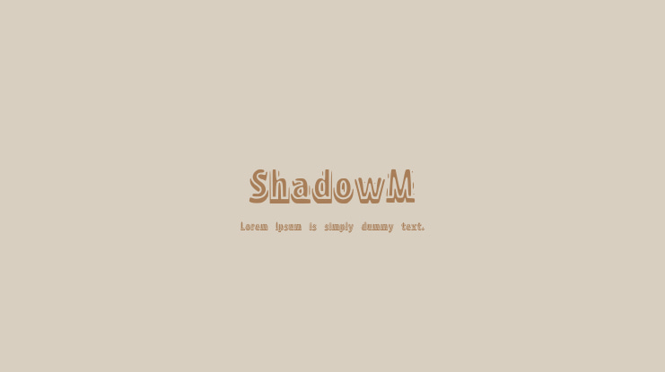 ShadowM Font