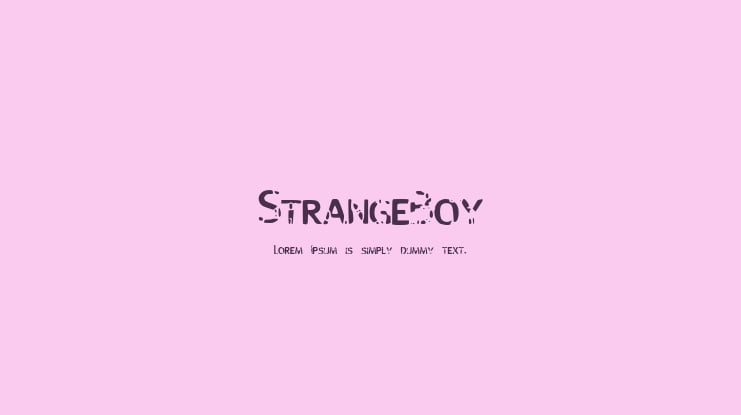 StrangeBoy Font