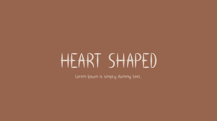 HEART SHAPED Font Family