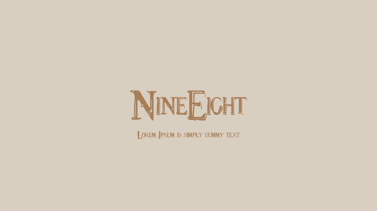 NineEight Font