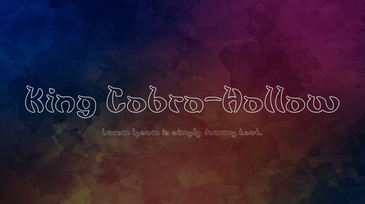 King Cobra-Hollow Font Family