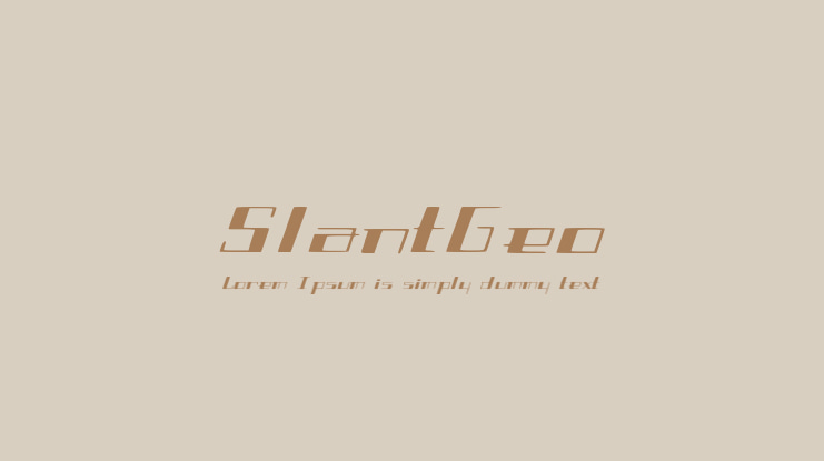 SlantGeo Font