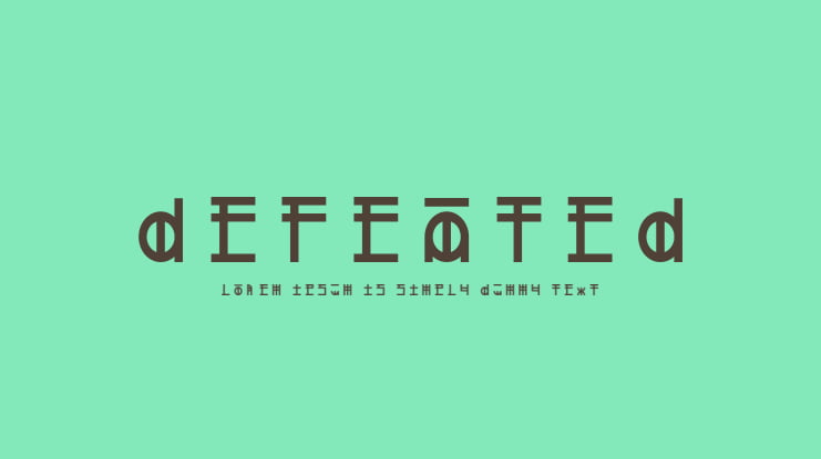 defeated Font