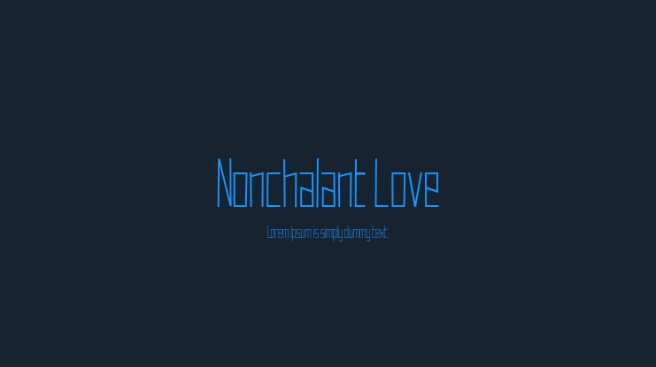 Nonchalant Love Font