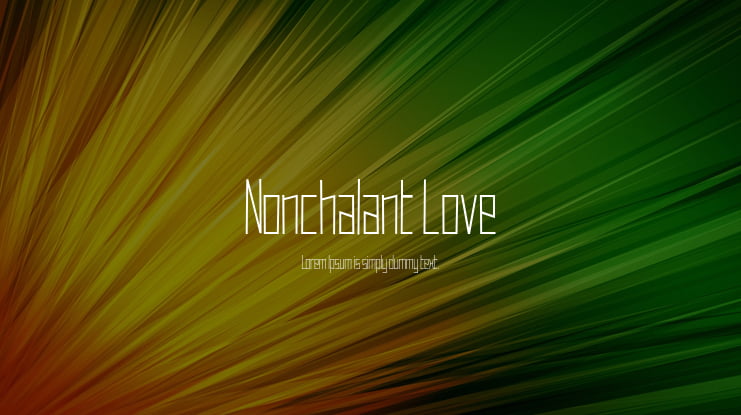 Nonchalant Love Font