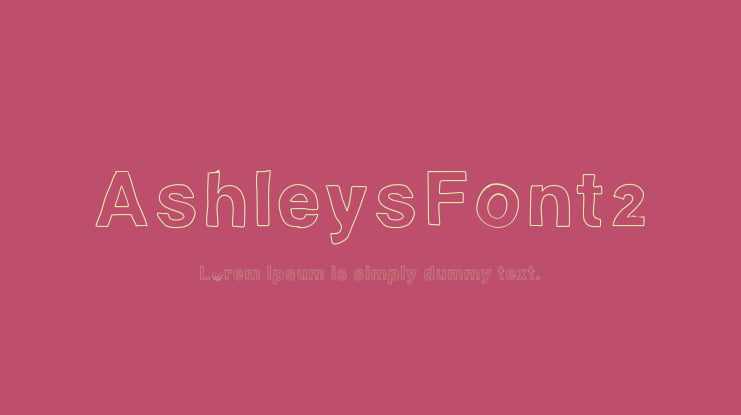 AshleysFont2 Font