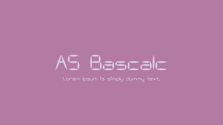 AS Bascalc Font