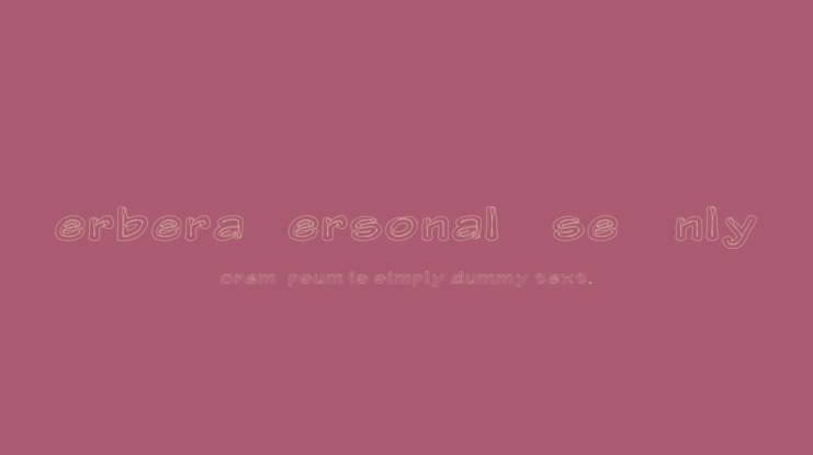 Gerbera Personal Use Only Font