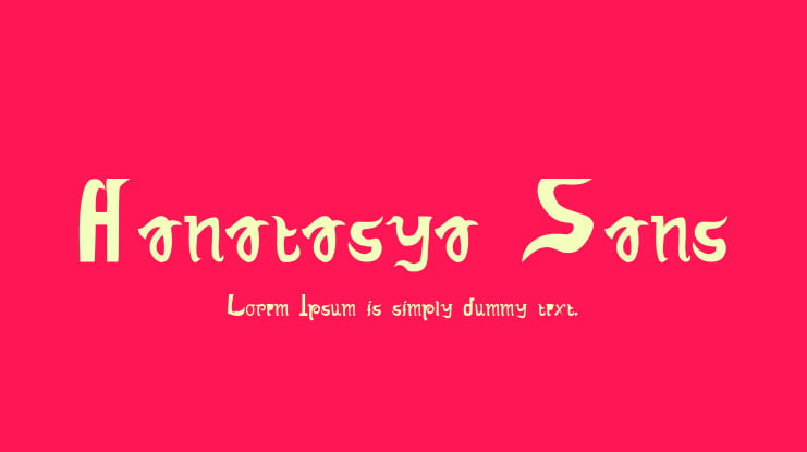 Hanatasya Sans Font