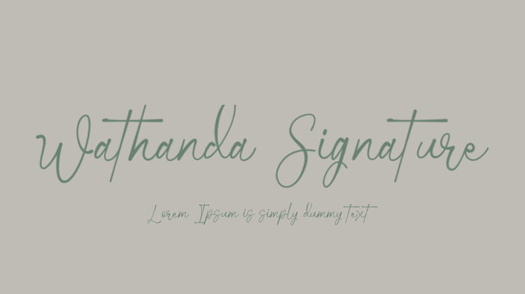 Wathanda Signature Font Family