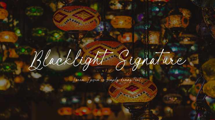 Blacklight Signature Font