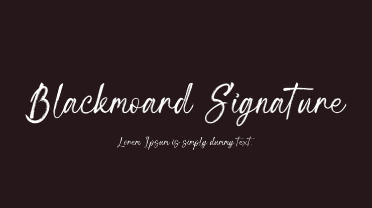 Blackmoard Signature Font