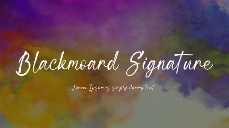 Blackmoard Signature Font