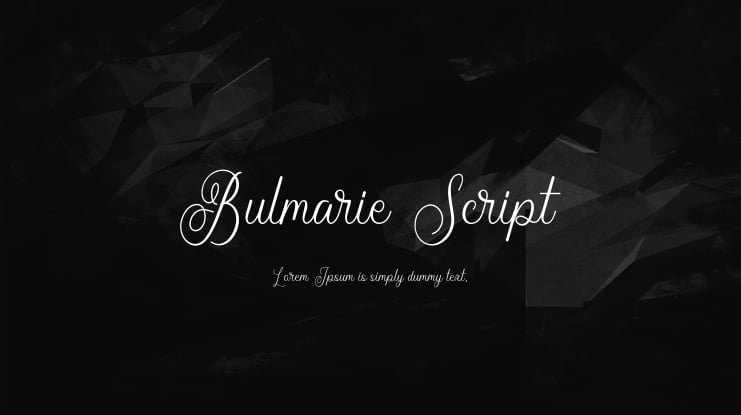 Bulmarie Script Font