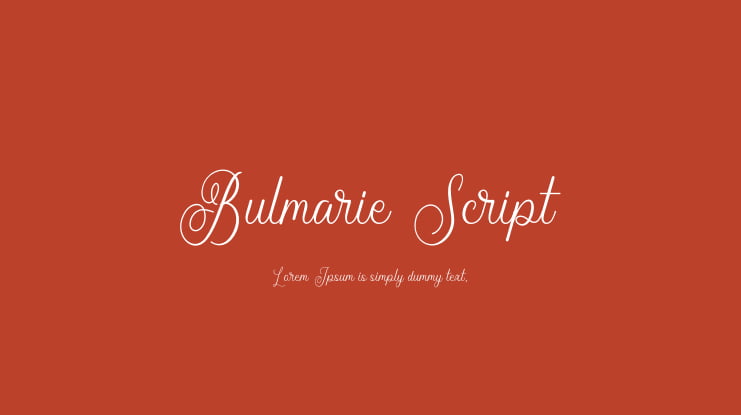 Bulmarie Script Font