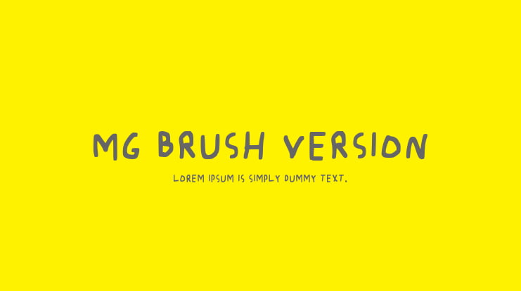 Mg Brush Version 2 Font