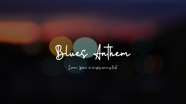 Blues Anthem Font