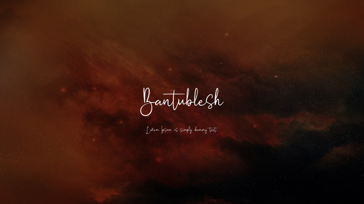 Bantublesh Font
