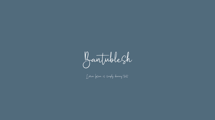 Bantublesh Font