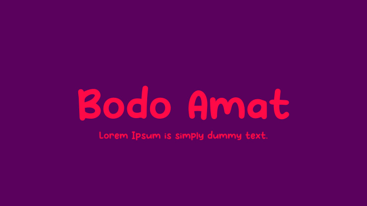 Bodo Amat Font