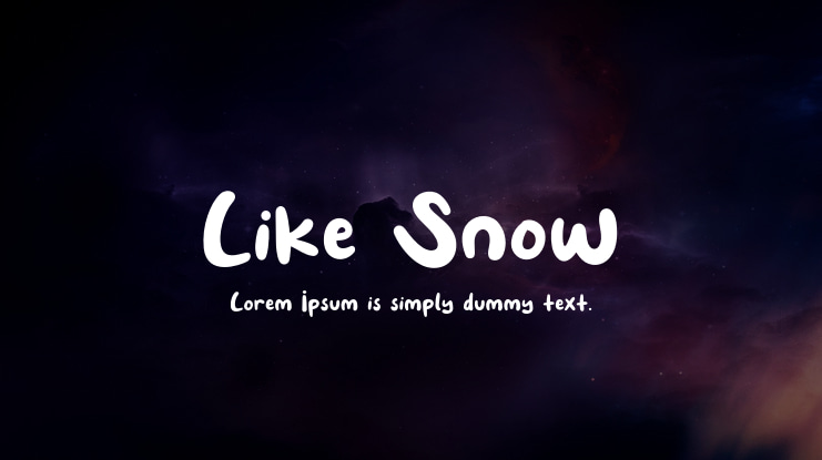 Like Snow Font