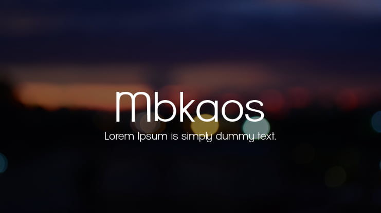 Mbkaos Font