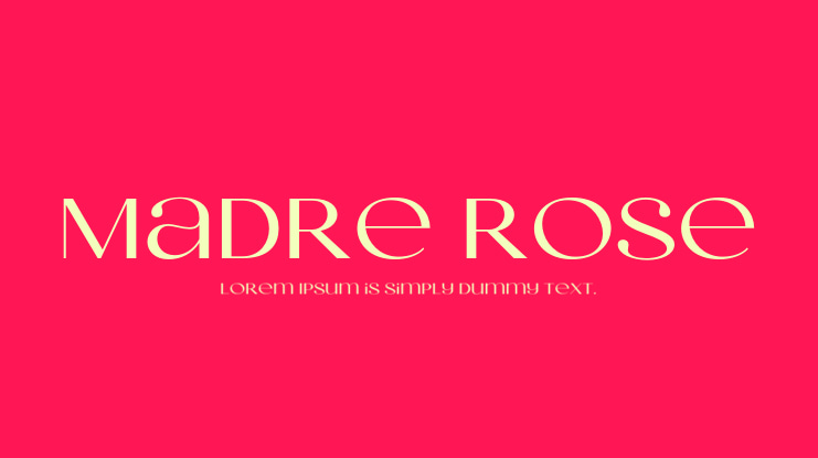 Madre Rose Font