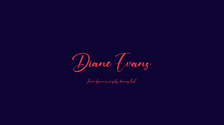 Diane Evans Font