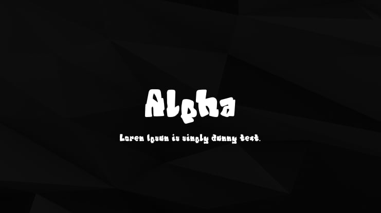 Alpha Font