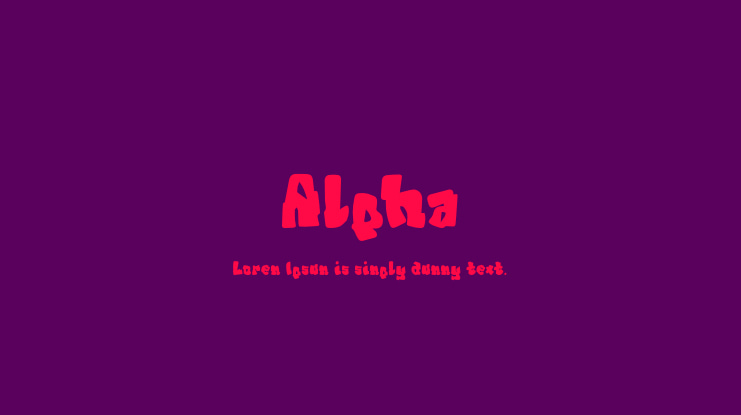 Alpha Font
