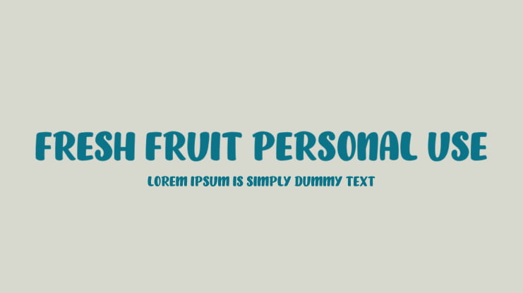FRESH FRUIT PERSONAL USE Font