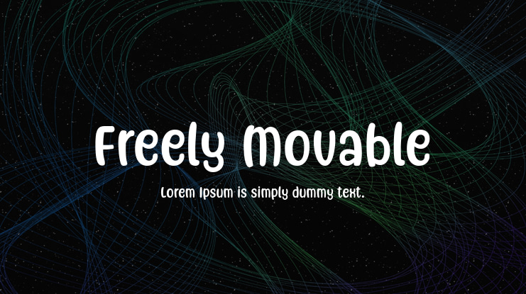Freely Movable Font