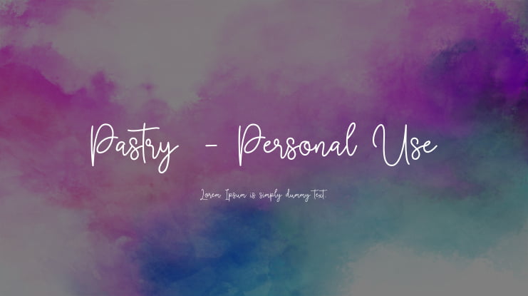 Pastry - Personal Use Font