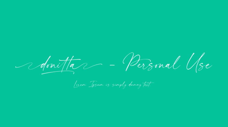 donitta - Personal Use Font