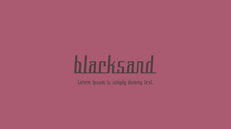 blacksand Font