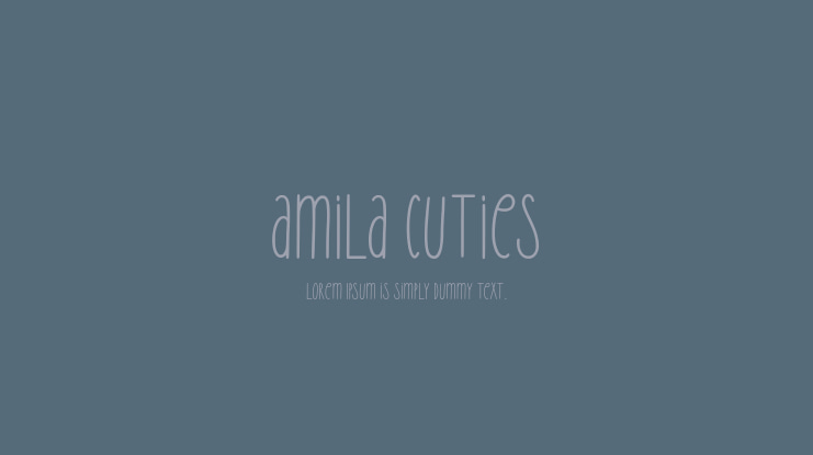 Amila Cuties Font Family