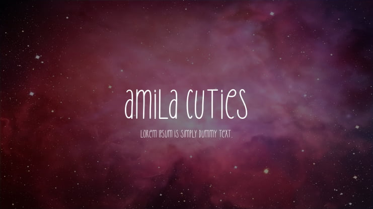 Amila Cuties Font Family