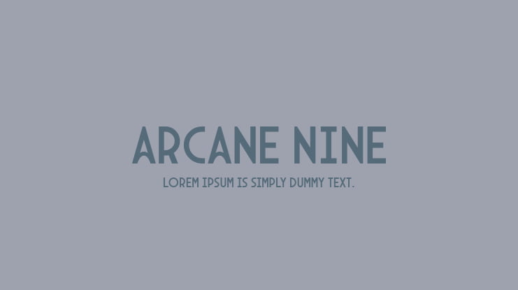 Arcane Nine Font