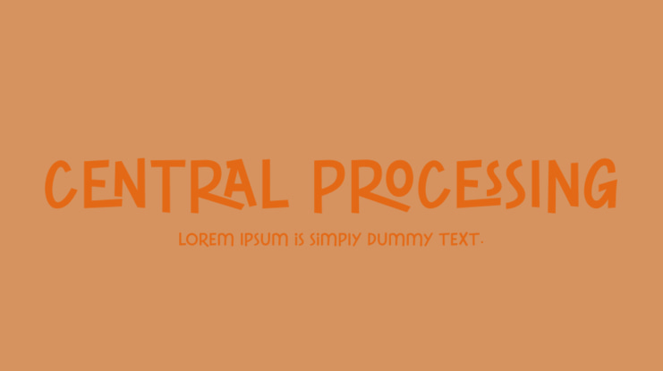 CENTRAL PROCESSING Font