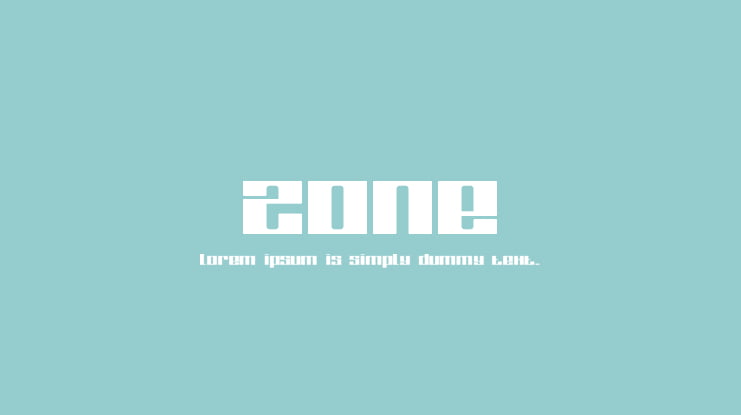 Zone Font