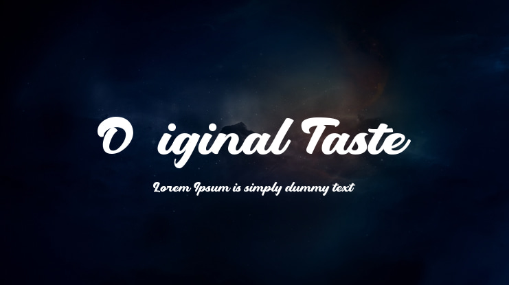 Original Taste Font Family