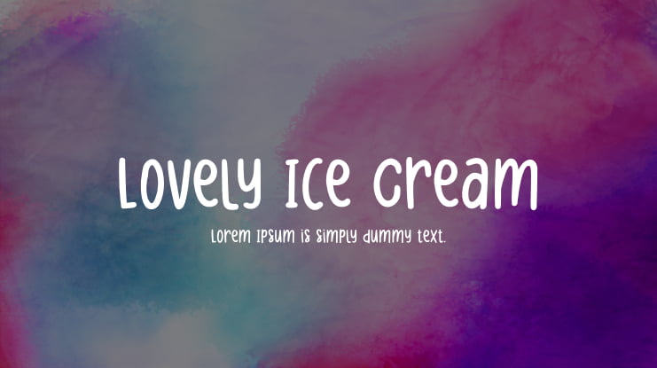 Lovely Ice Cream Font