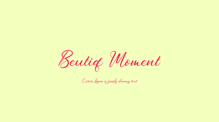 Beutiq Moment Font