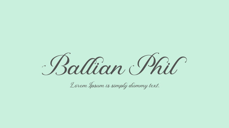 Ballian Phil Font