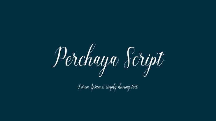 Perchaya Script Font