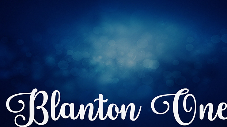 Blanton One Font Family