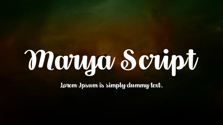 Marya Script Font