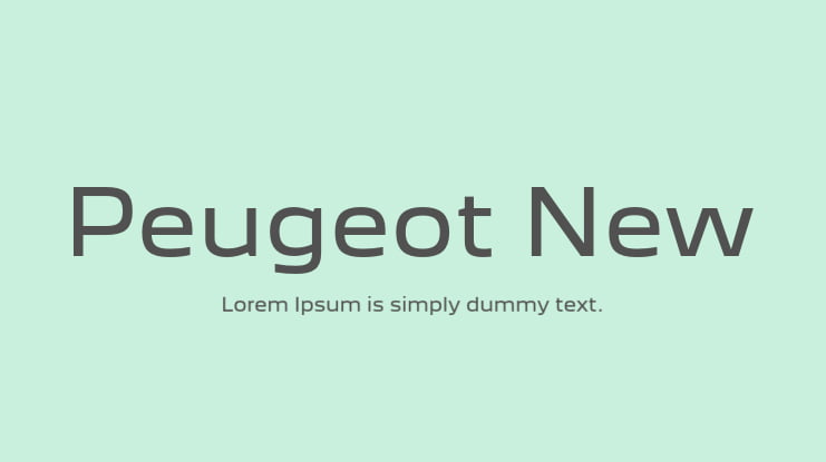 Peugeot New Font Family
