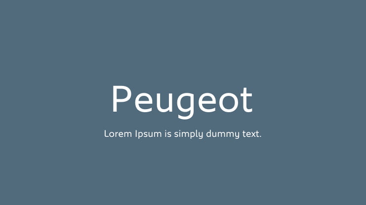 Peugeot Font Family