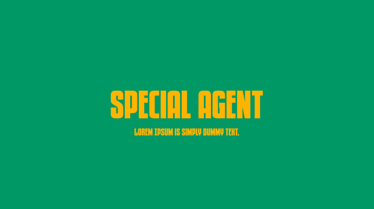 Special Agent Font Family